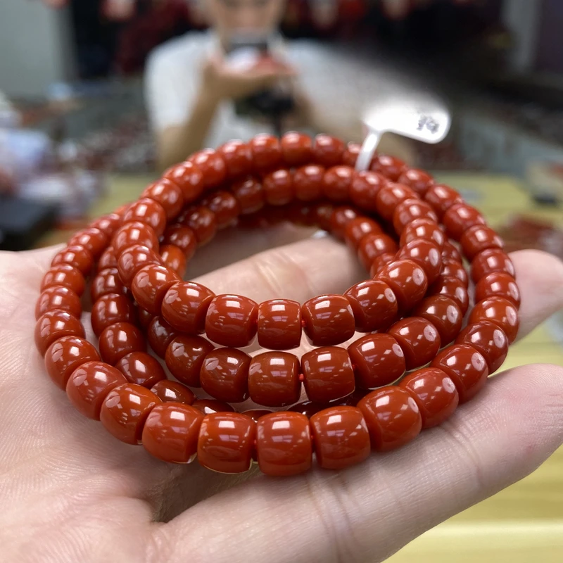 【小刘南红】南红直切（典藏）锦红珠链6mm多样式发一