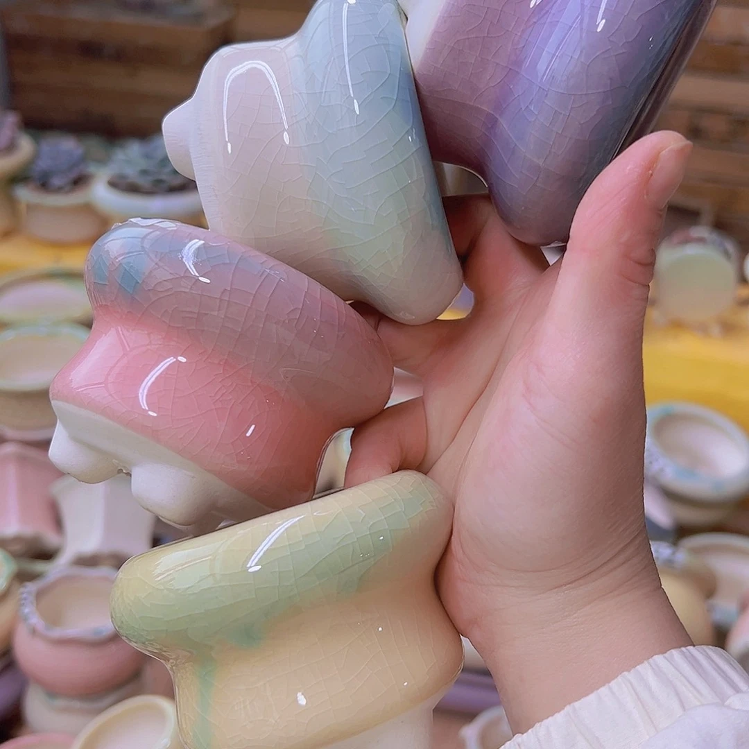 红陶陶瓷花盆当场满12包邮发货