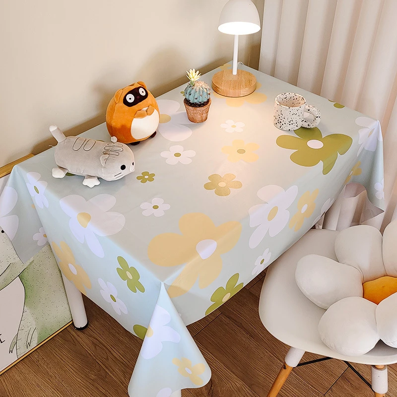 PVC桌布防水防油ins风小清新餐桌台布茶几桌垫学生书桌背景装饰布