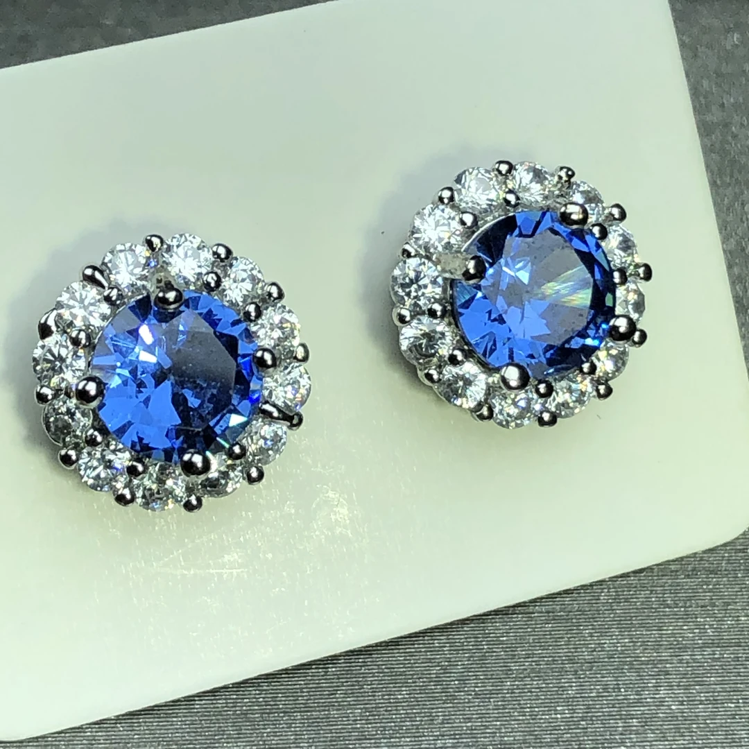 31454坦桑耳钉奢华花苞款