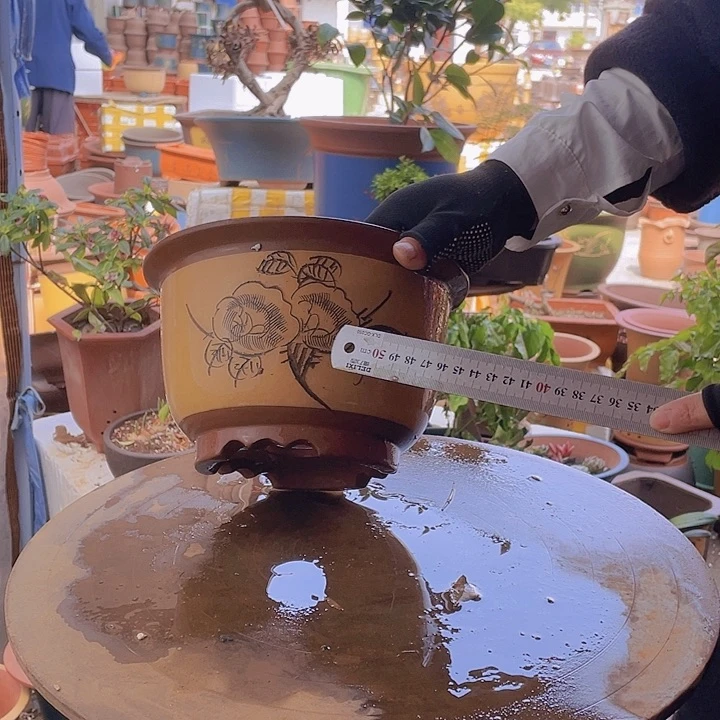 紫砂宜兴紫砂花盆445