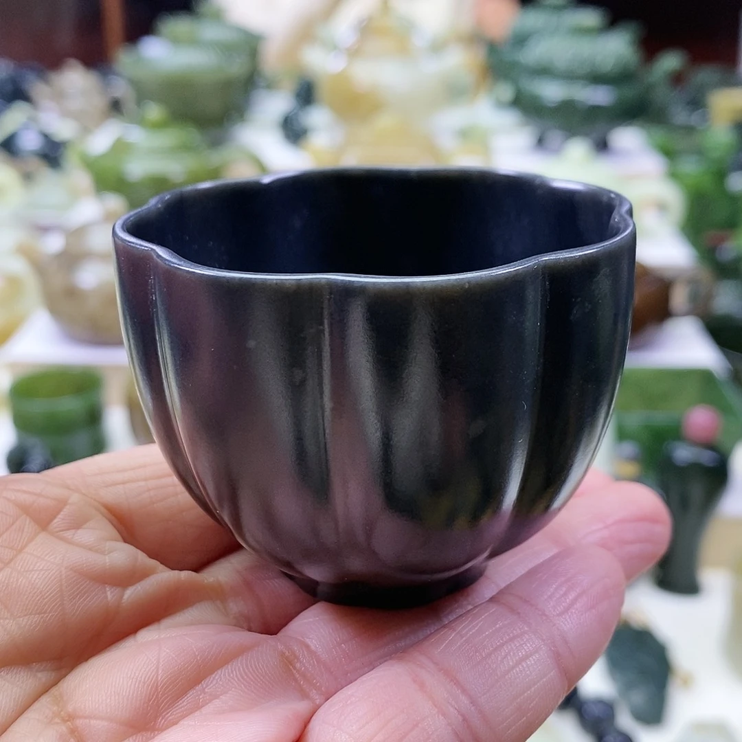 和田玉茶杯未镶嵌