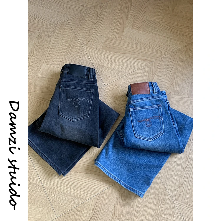 DA麦子“理想牛仔”经典无弹九分植绒牛仔裤 MZ9868理想牛