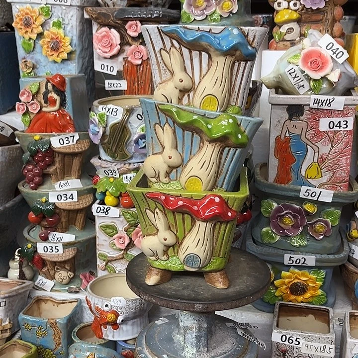 粗陶材质多肉花盆