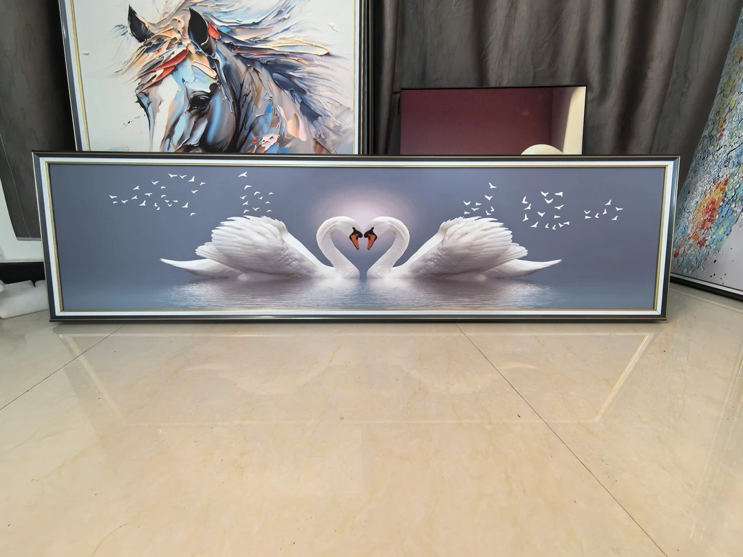 K067百年好合现代简约轻奢客厅餐厅挂画轻奢大气过道走廊卧室画