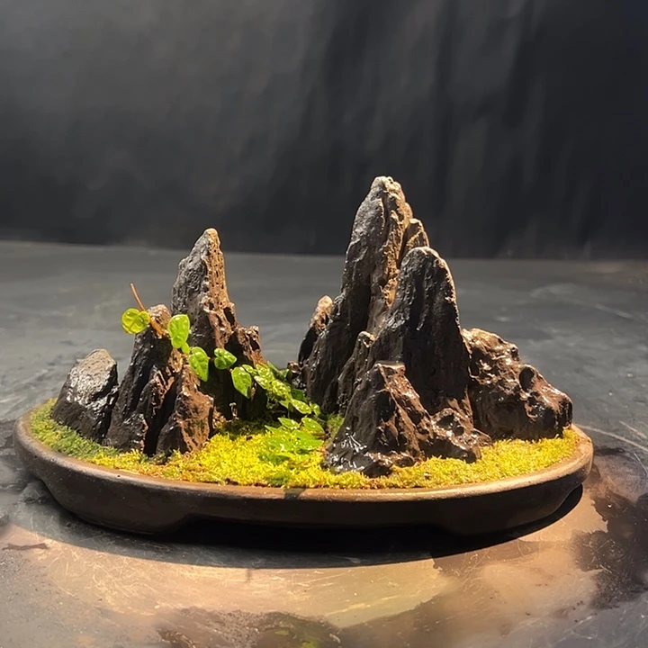 手工制作宋山石盆景009