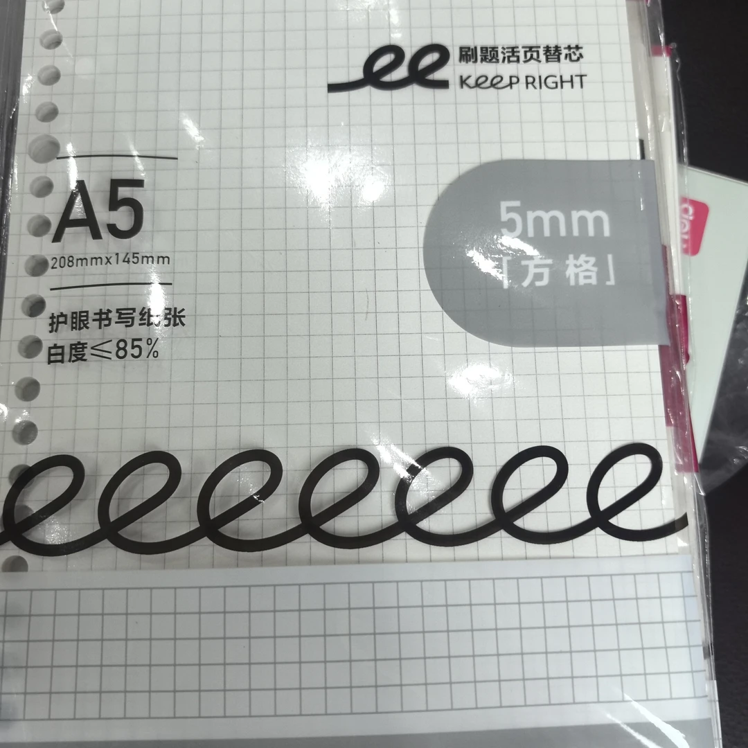 a5活页芯方格 到手10本