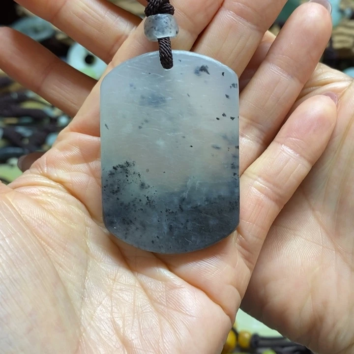 蛇纹石玉未镶嵌挂件挽****࿐