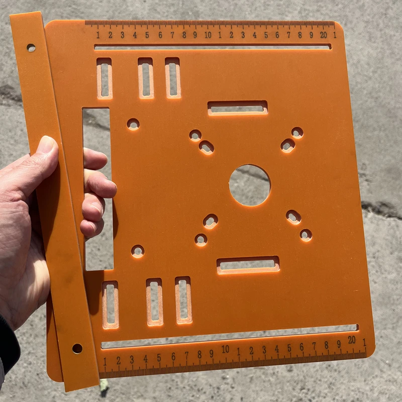 手提锯底板可做小锯台切割机辅助裁切底座激光刻度可调节大小尺寸