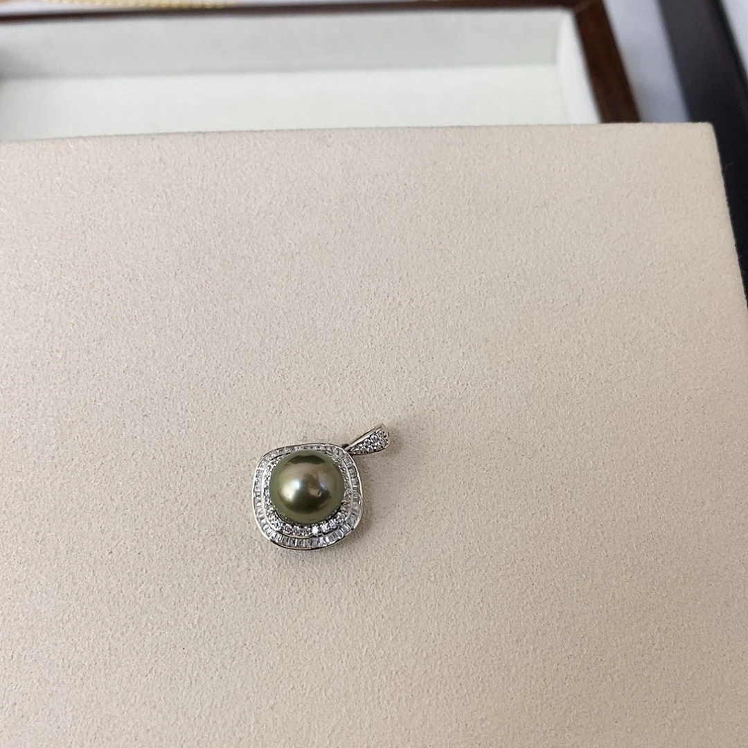 海水珍珠吊坠(不含链)银S925镶嵌