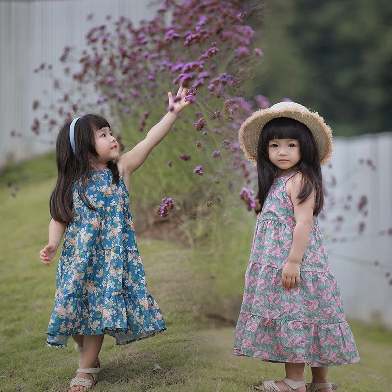 女童夏季中长款度假风洋气碎花连衣裙    熙熙可可童品  LYQ2266