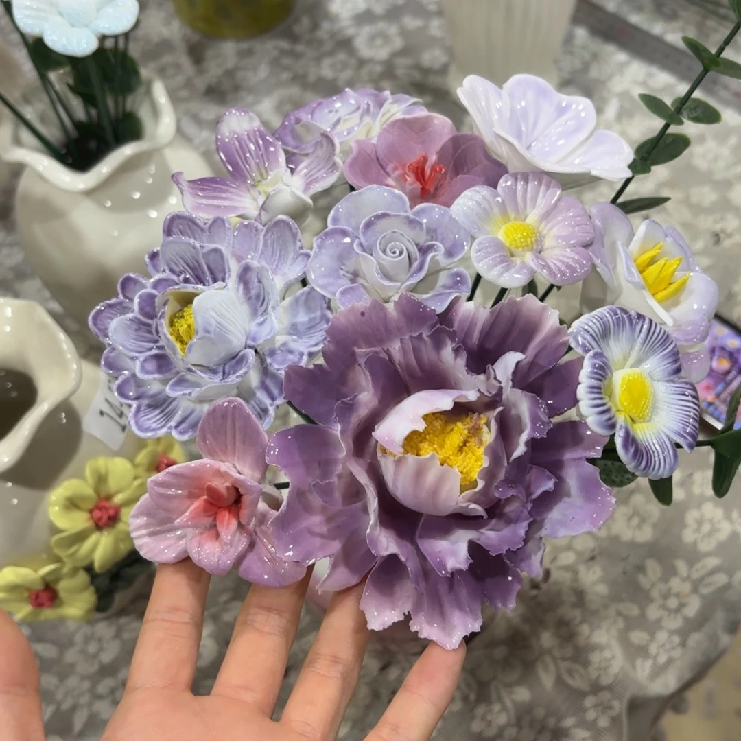 3173 陶瓷花，28元发货，退款拉黑，