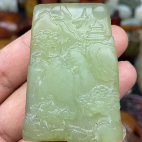 蛇纹石玉未镶嵌颈饰73