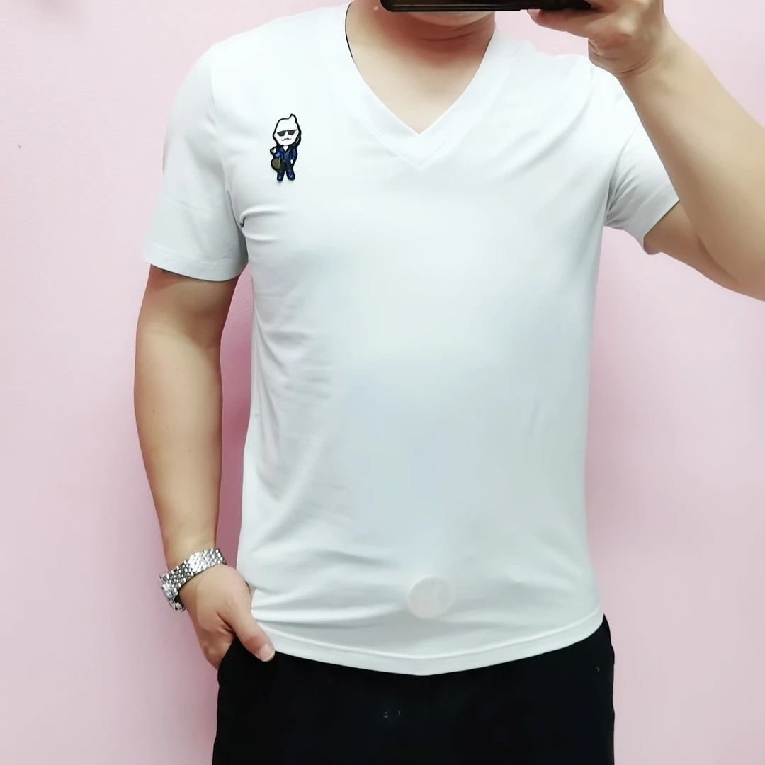 9228男士高品质轻奢高端定制设计V 领短袖