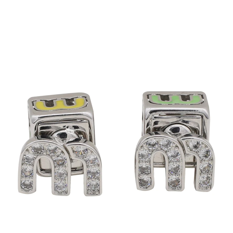 铜合金耳饰 镀K金设计师款时尚复古轻奢耳饰~4001