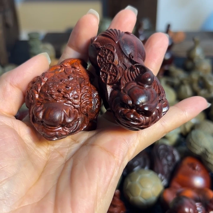 把件小叶紫檀两个一对