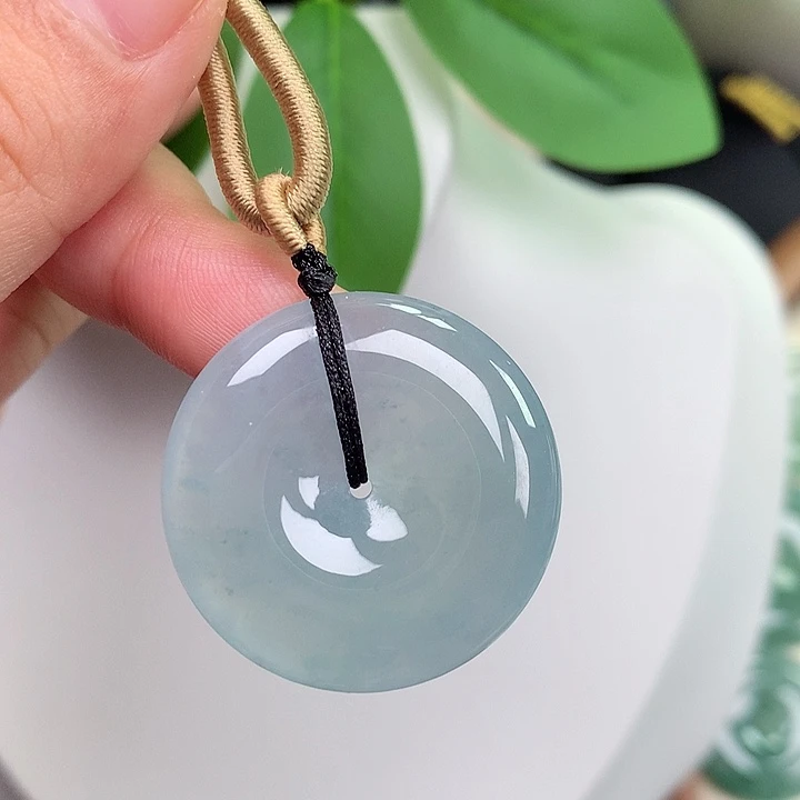颈饰未镶嵌翡翠平安扣 29.1x6.2mm