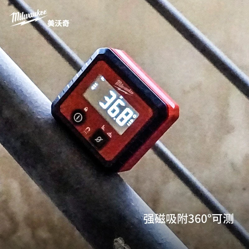 美沃奇milwaukee角度仪数显倾角仪迷你水平仪180度  带磁