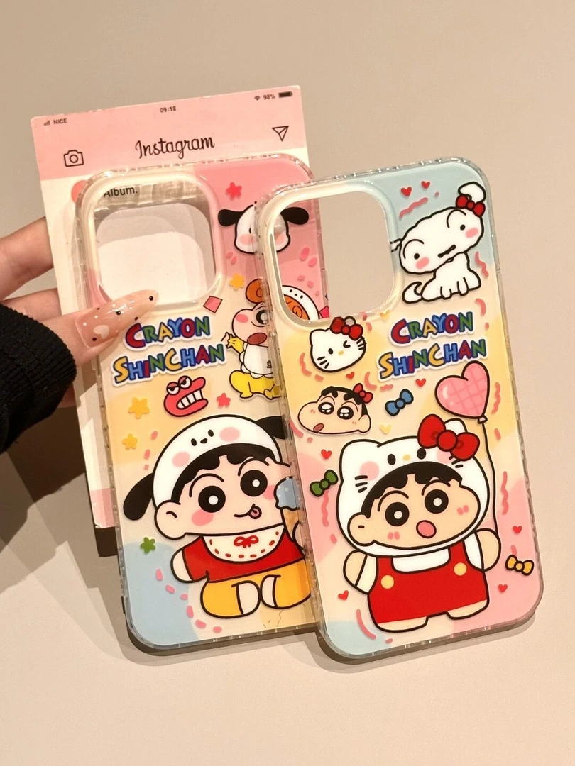 IMD双层情侣小新适用iPhone16/15PRO华为小米OPPOVIVO荣耀手机壳