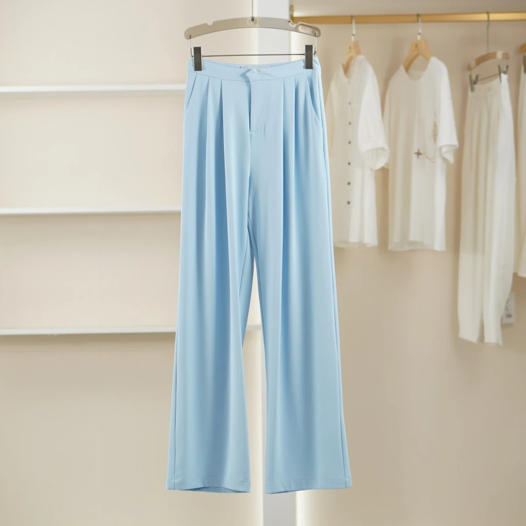 麦迪尚品【蒙M】5050198棉通勤百搭纯色西装裤春夏女装品牌折扣