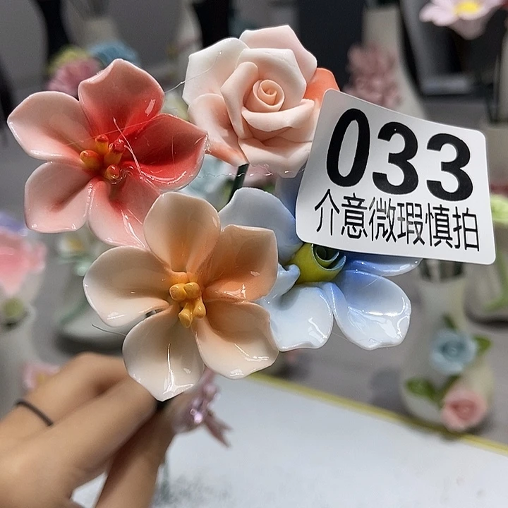 陶瓷纯手工捏花设计