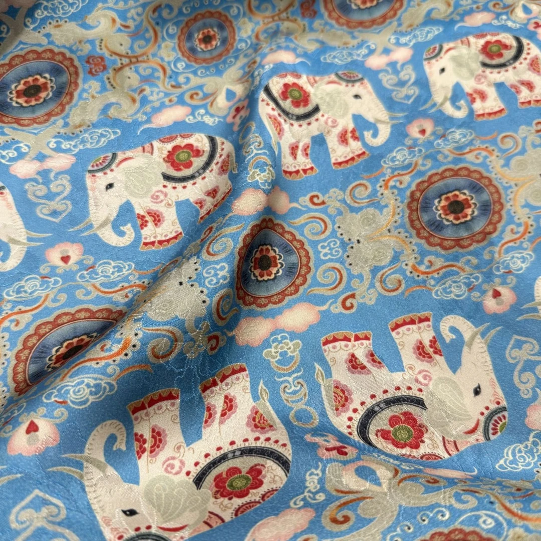 【吉象如意】人丝红云纱香云纱新中式时尚国风服装面料