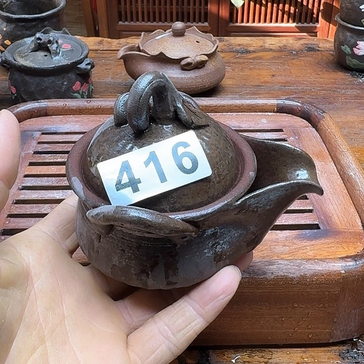 纯手工制作粗陶茶具