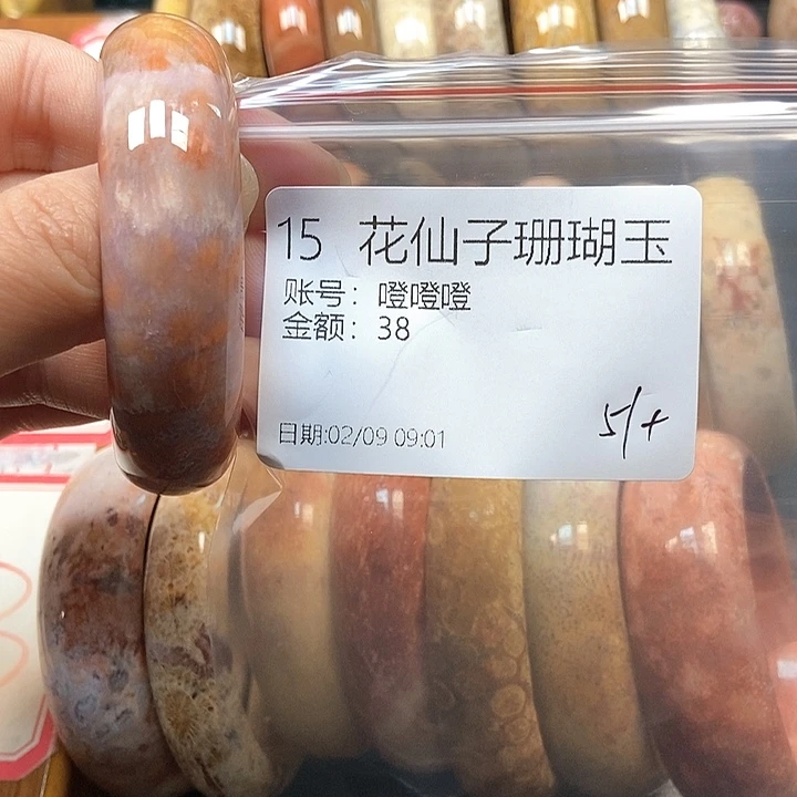 硅化珊瑚（珊瑚玉）手镯未镶嵌噔*噔15