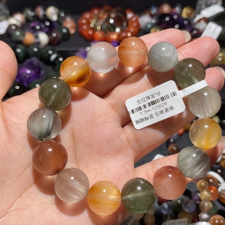 手链未镶嵌水晶兔毛多宝14mm左右