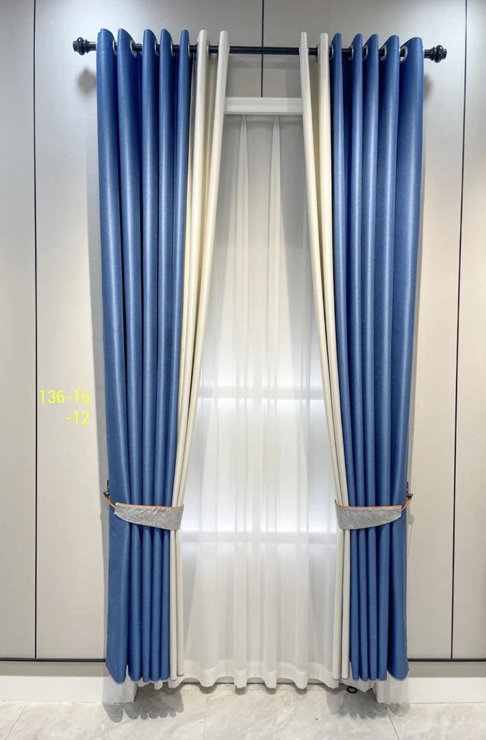 高精密窗帘 用料5米 高2.7米 打孔 送高温定型