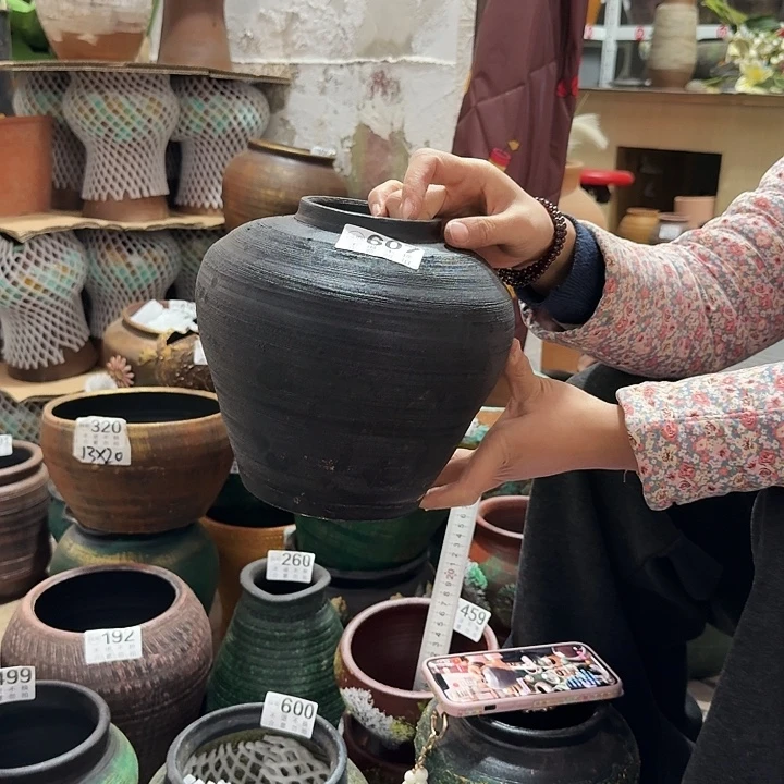 瑕疵黑坛子607高度20口径8