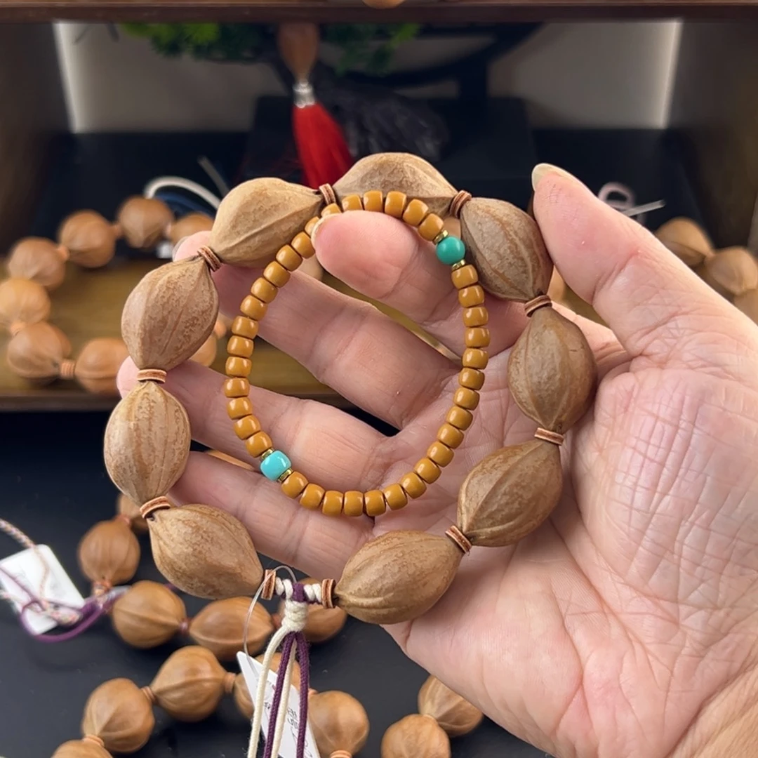 橄榄核吊坠梅林铁核老树核素串2029梅林铁核核壁组合款