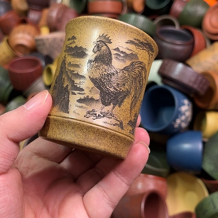 紫砂茶杯全手工紫砂主人杯