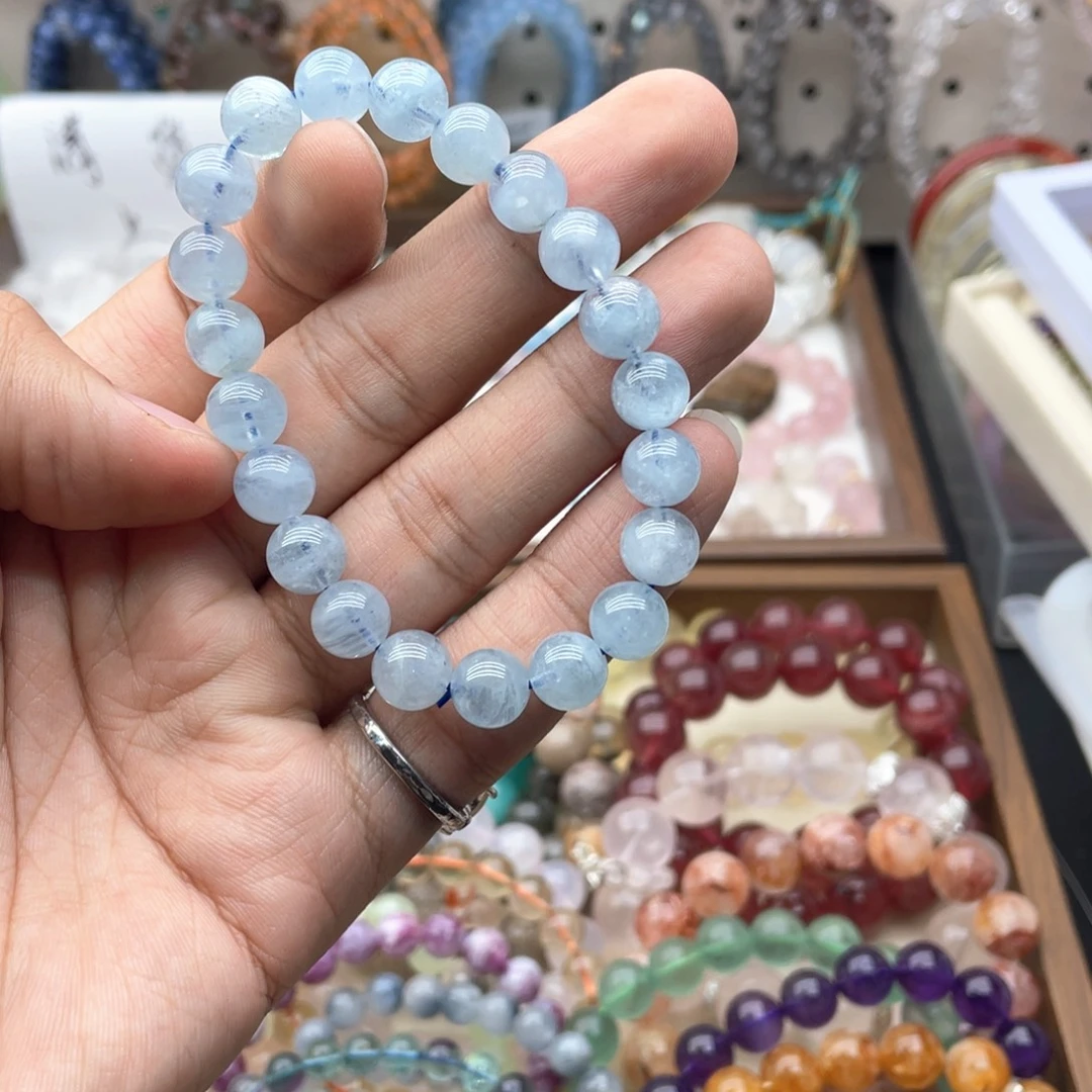 手链烟晶未镶嵌9.4咪海蓝宝
