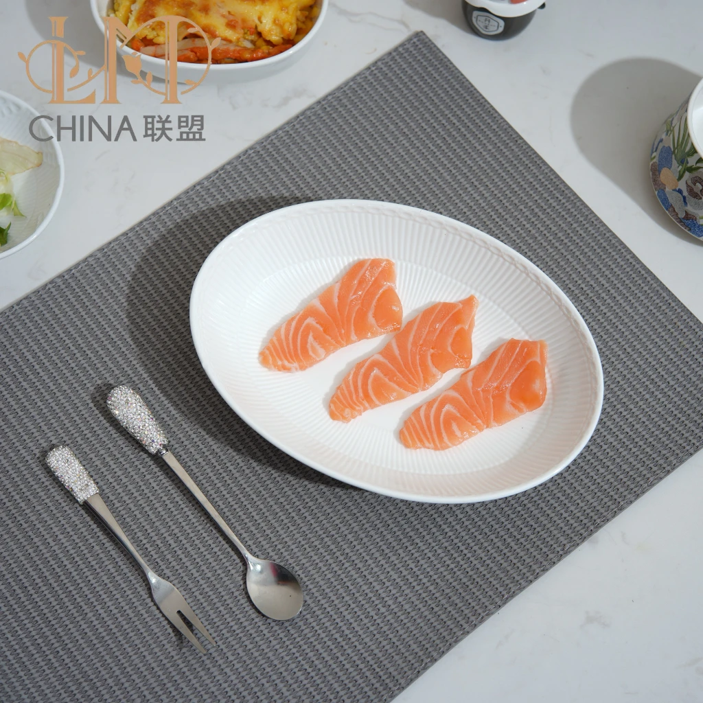 联盟陶瓷9寸旦形深盘高温白瓷餐具高颜值缤纷系列蔬菜沙拉盘子