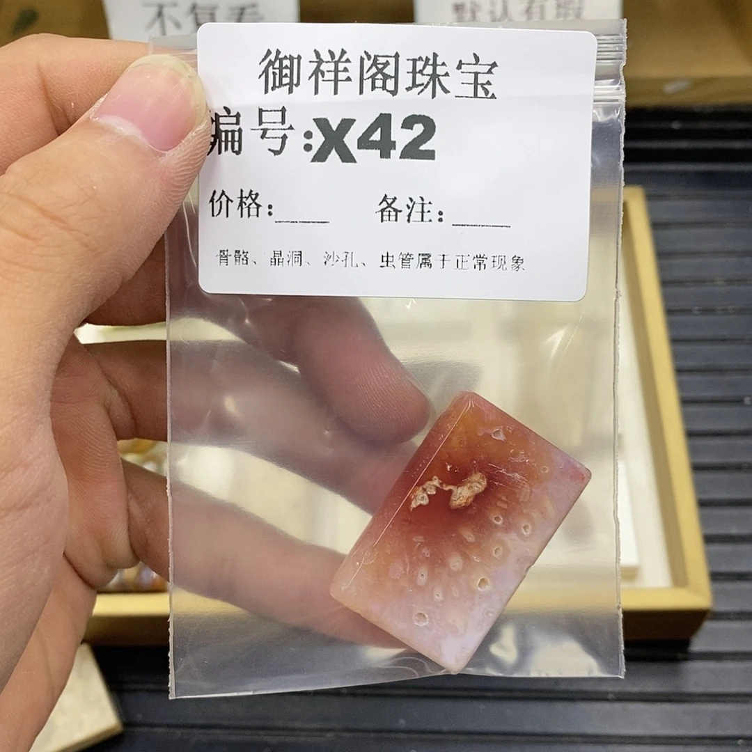 硅化珊瑚（珊瑚玉）未镶嵌颈饰蜜*欢