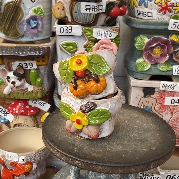 粗陶材质多肉花盆