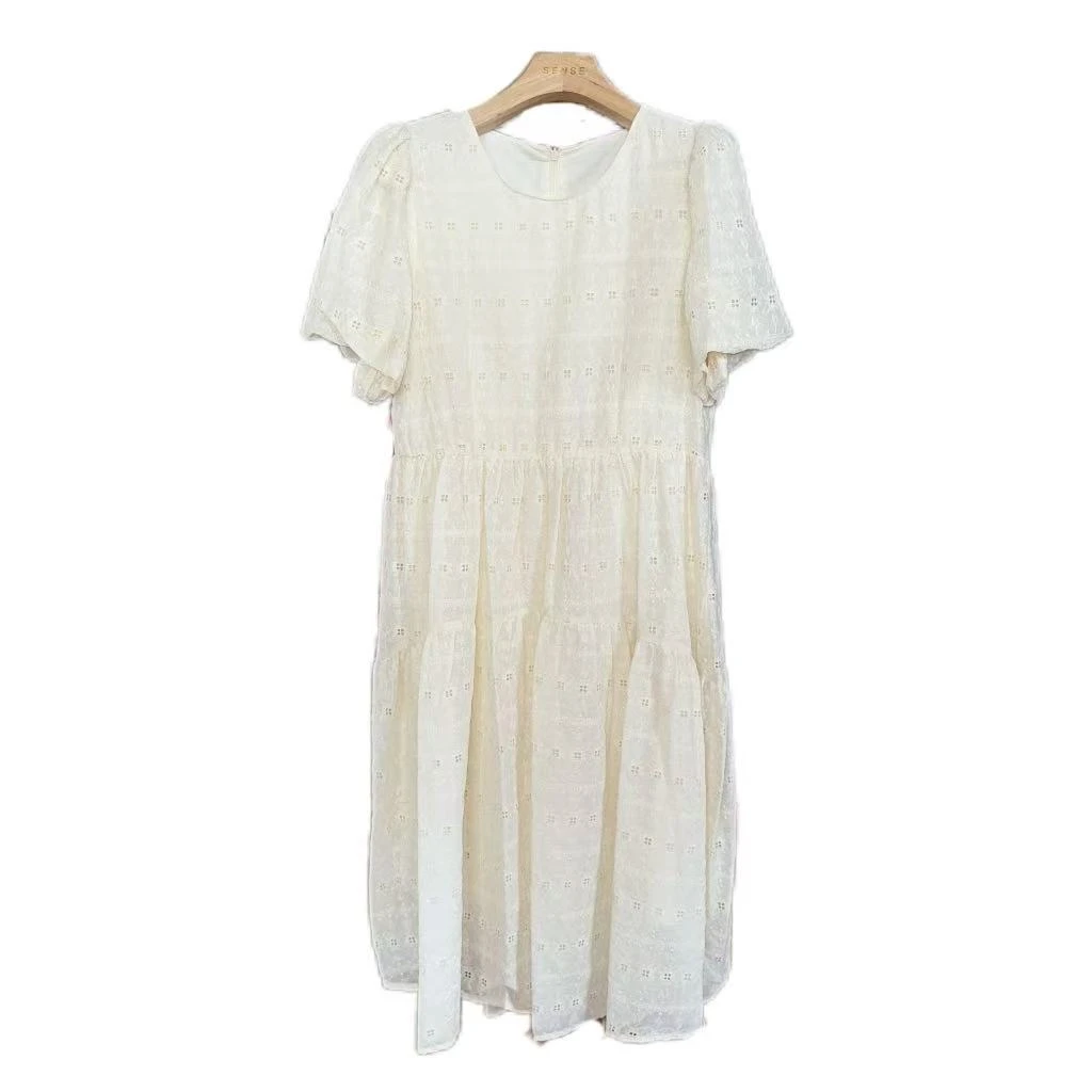 SENSE  25年  气质刺绣圆领连衣裙