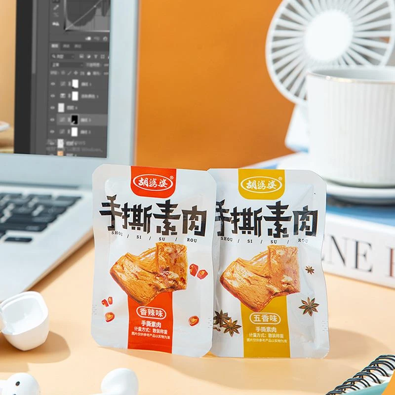 【秒杀】胡婆婆手撕素肉香辣五香味豆制品豆干素牛排素食零食小吃