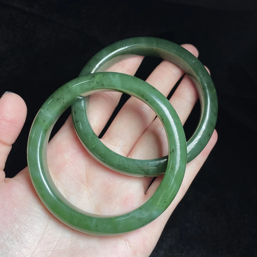 【玉总珠宝】和田玉碧玉手镯 多样性发一 CAN4230003