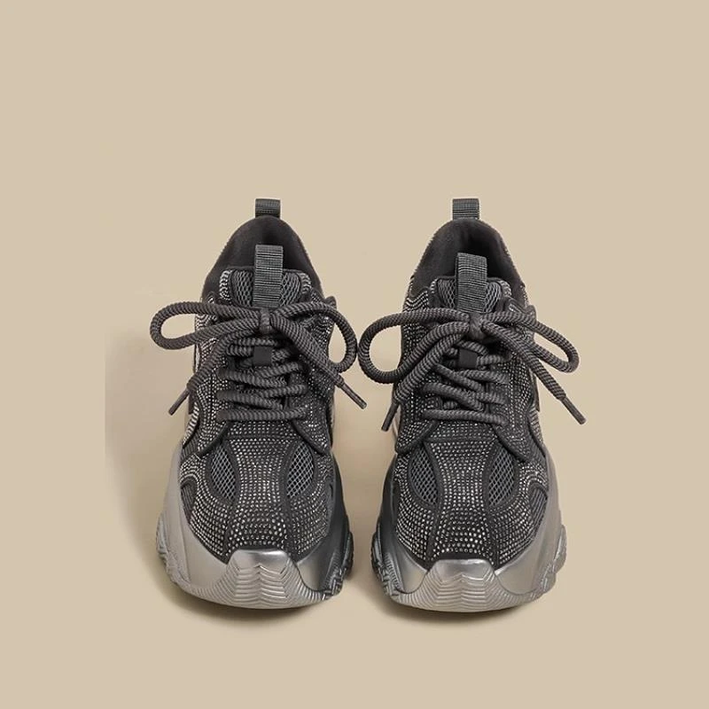 【DR官方正品】MEILING~厚底老爹鞋女秋冬季新款加绒鞋撑覆古增高水