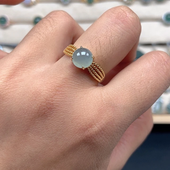 翡翠未镶嵌戒指戒指