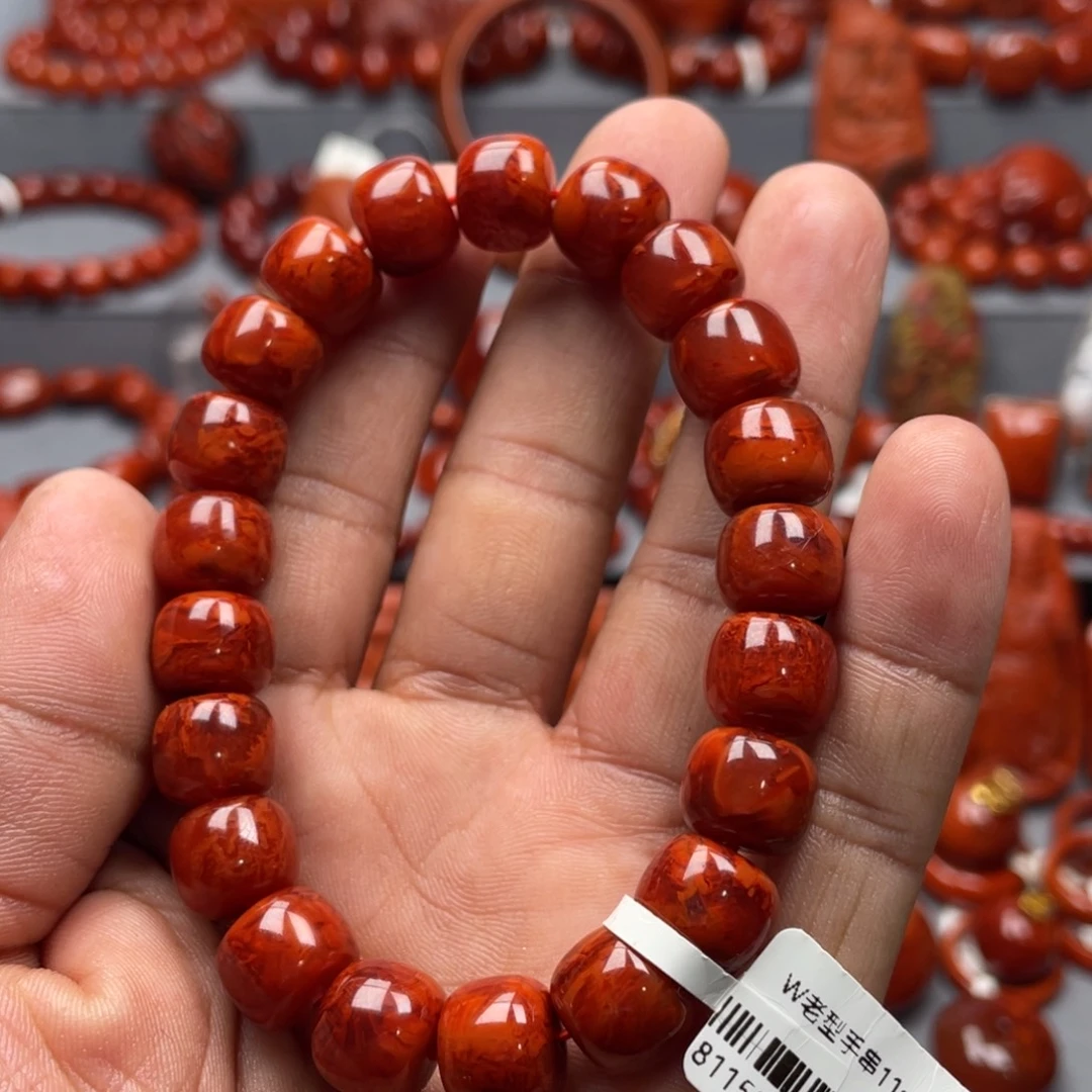 南红玛瑙未镶嵌珠宝奇石单圈11