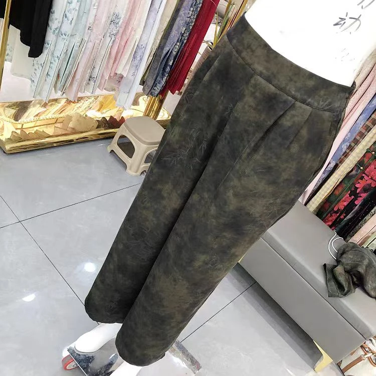 网红高腰休闲裤百搭复古工装风女士春季阔腿裤直筒裤L93