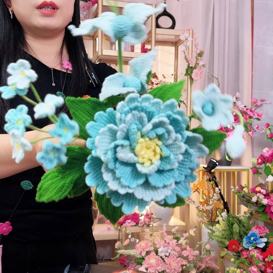 纯手工钩织手工钩织设计花束