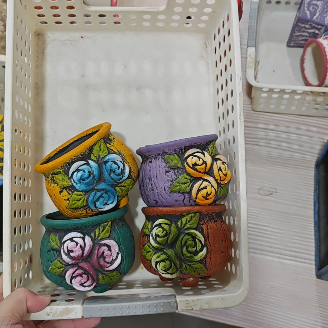 红陶吸水透气的白陶花盆凑满12发货