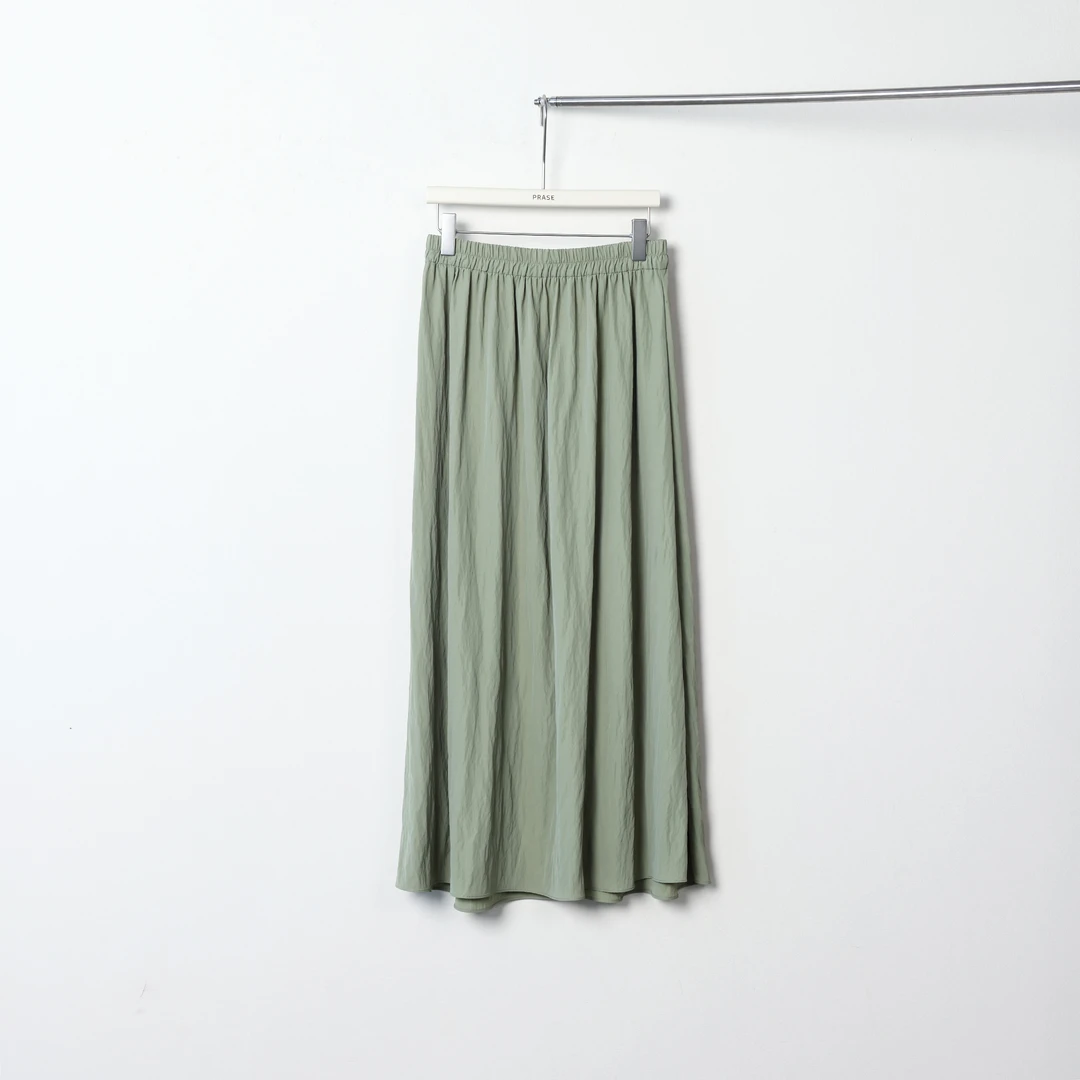PRASE·噜【海风裙】微胖轻奢设计款夏时尚高腰松紧腰半身裙PR506E98
