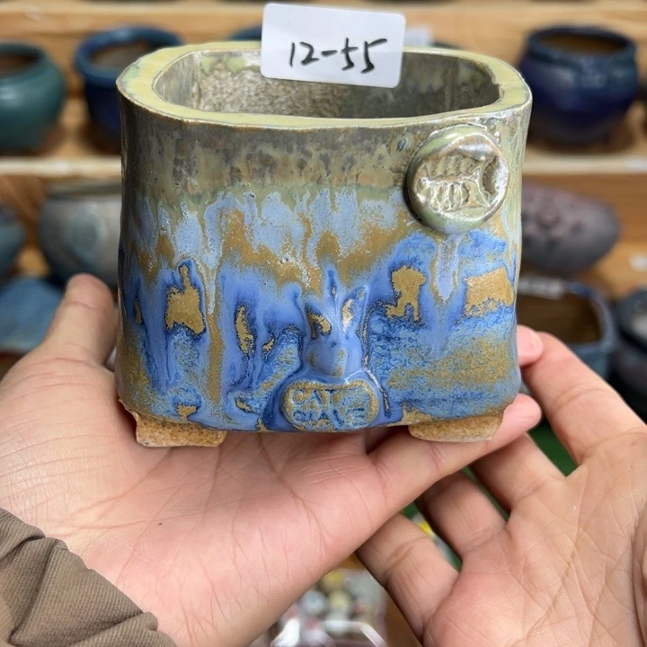 陶瓷12-55花盆小鹿园艺