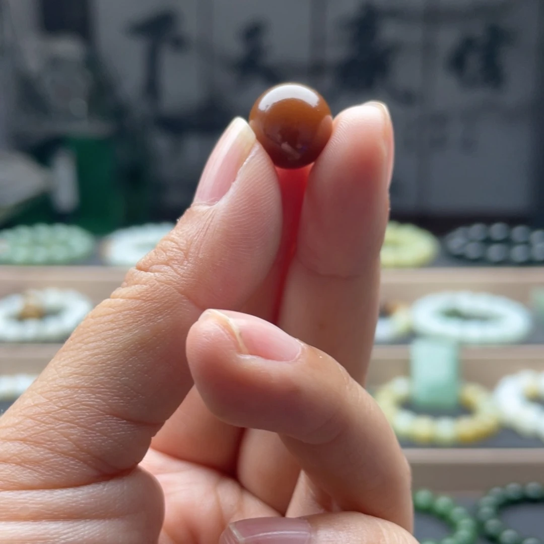 手链未镶嵌和田玉（糖玉）墨*卡12