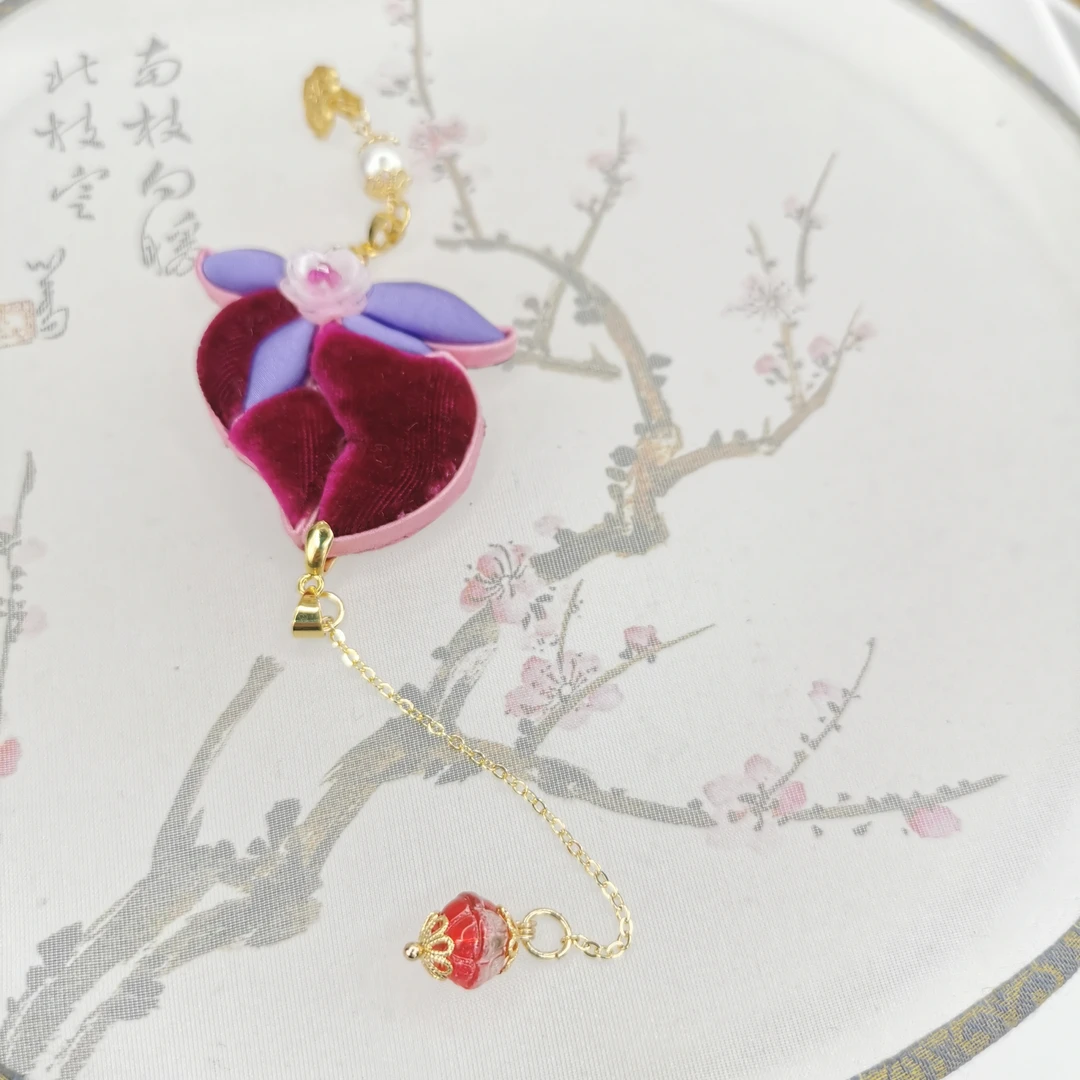 旗袍盘扣【桃子压襟】手工盘扣压襟盘扣定制中国风配饰